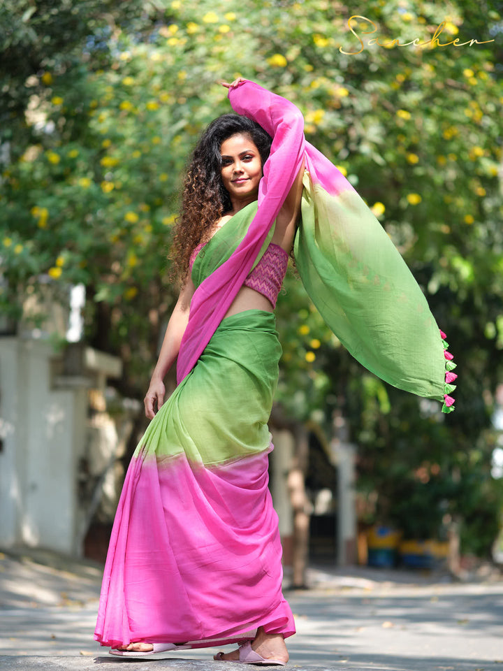 Hoppy Mulmul Cotton Saree