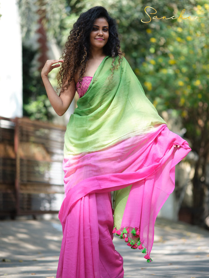 Hoppy Mulmul Cotton Saree