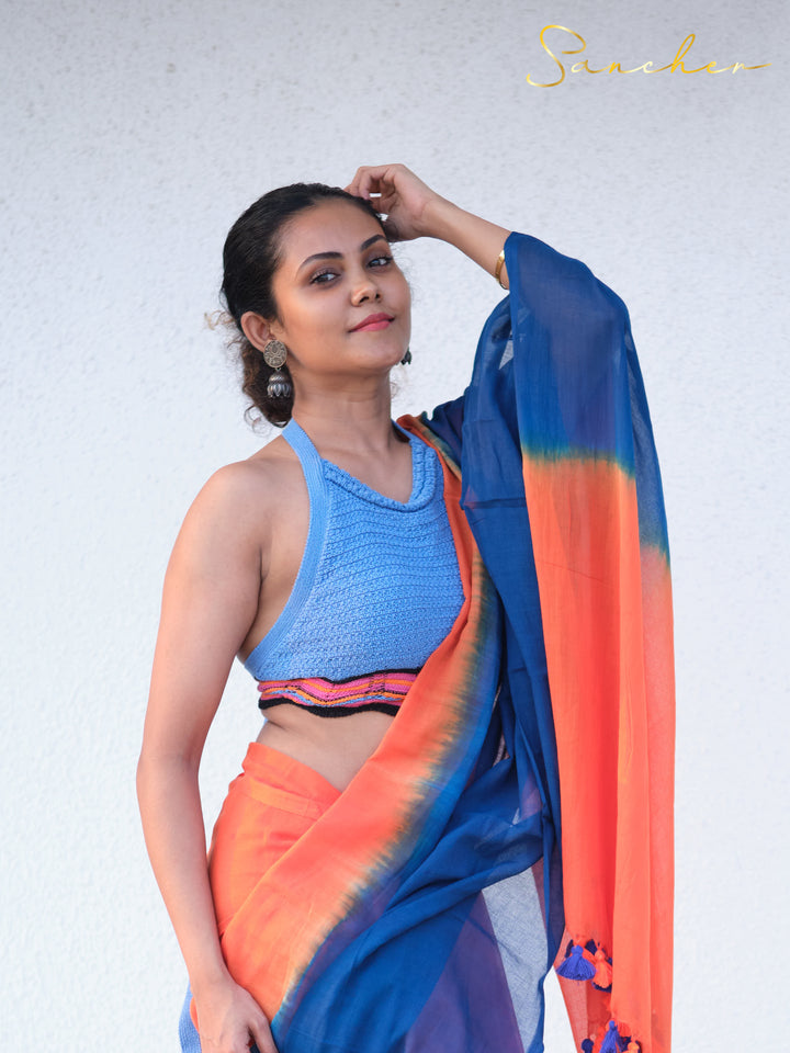 Bubbly Mulmul Cotton Saree