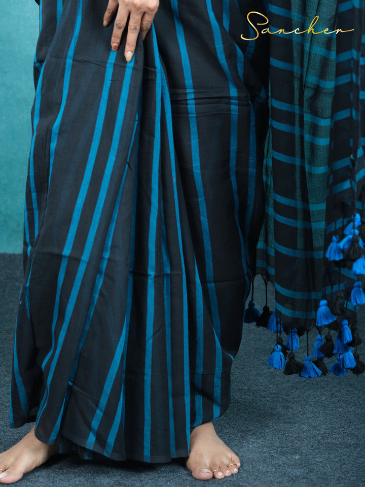 Onxy Symphony Mulmul Cotton Saree