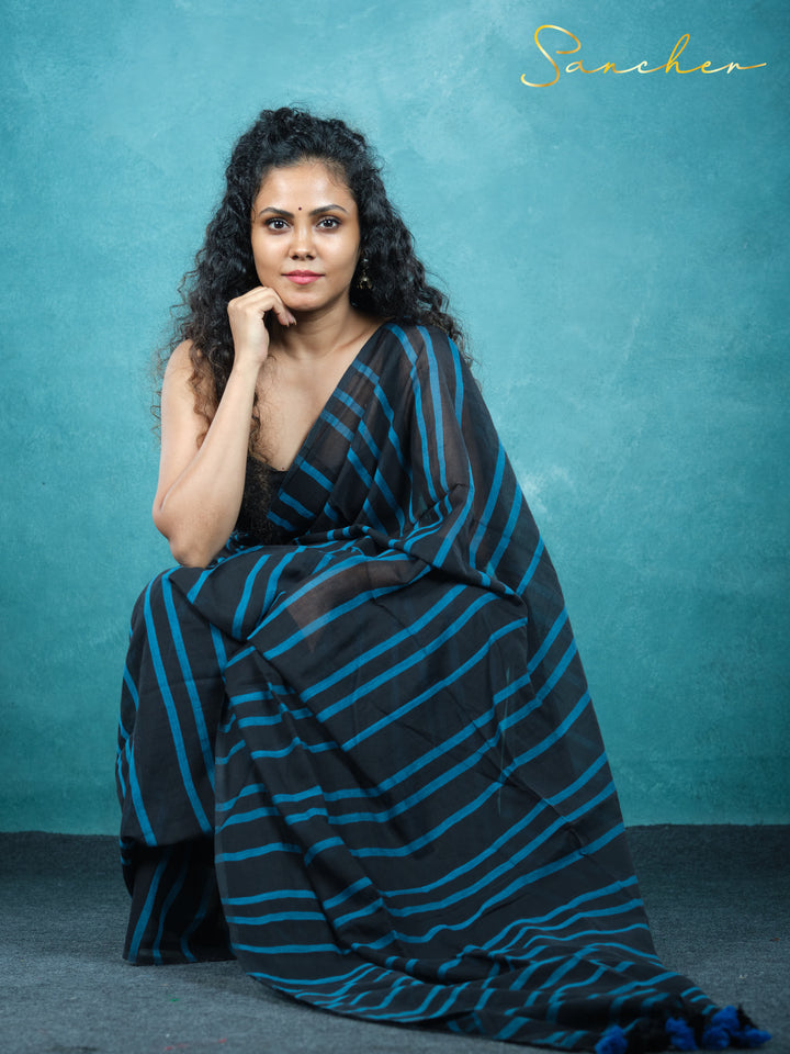 Onxy Symphony Mulmul Cotton Saree