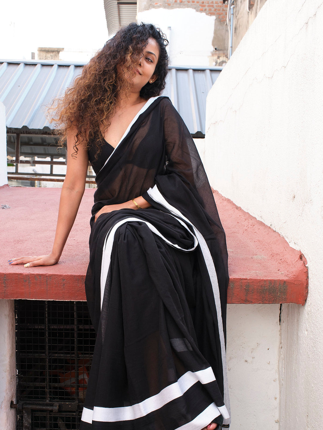 Velvet Night Fall Saree