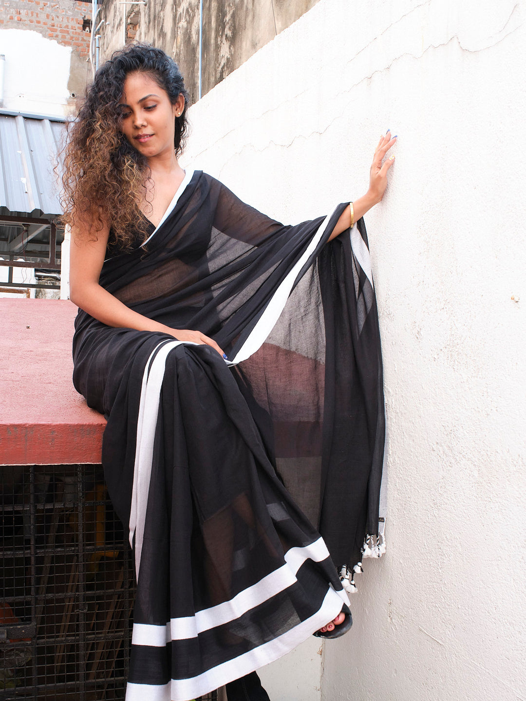 Nightfall Velvet Saree Online