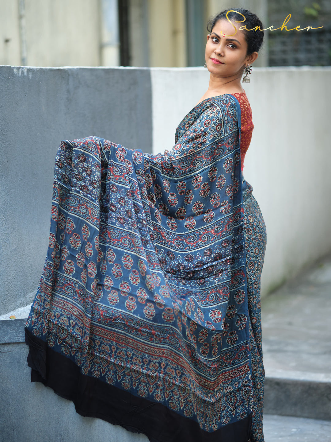 Blue Color Saree