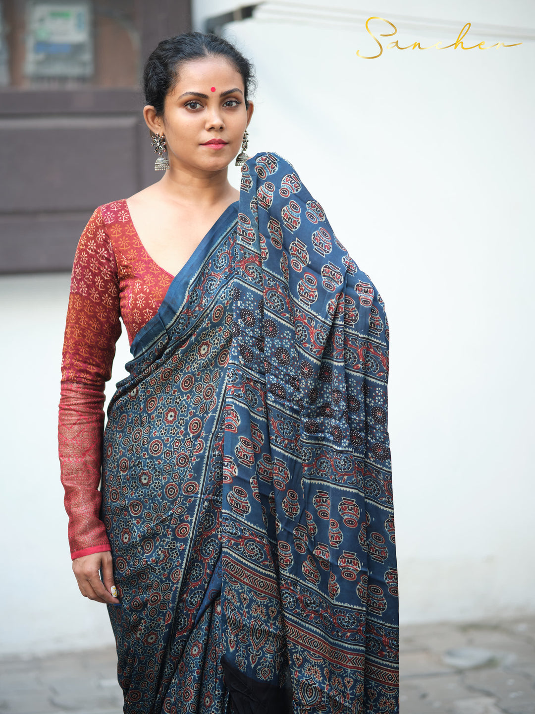 Blue Color Saree