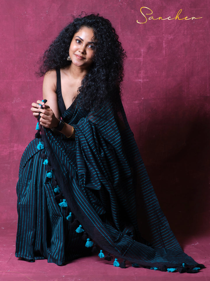 Rythm & Threads Mulmul Cotton Saree