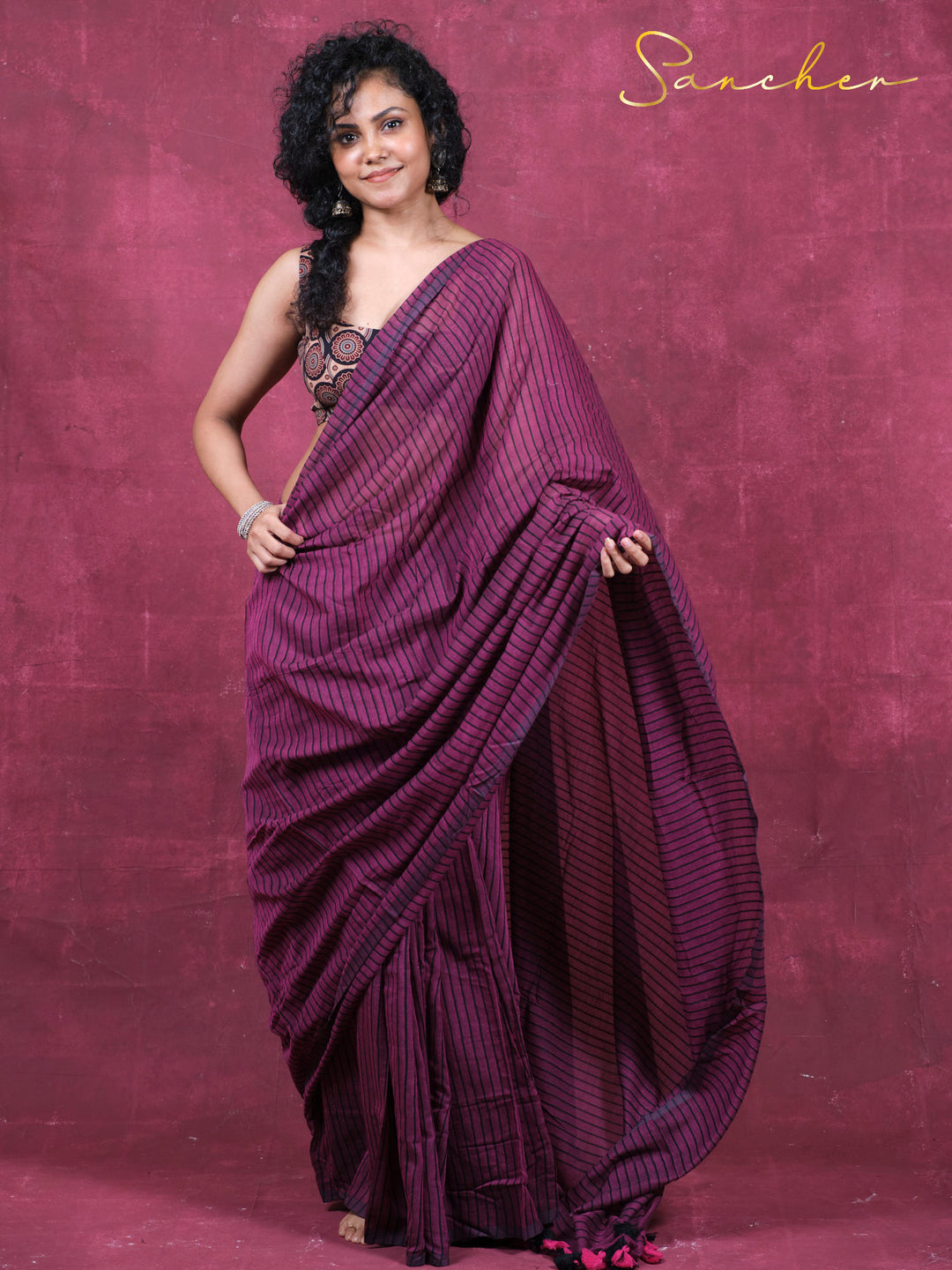 Timeless stroke Mulmul Cotton Saree