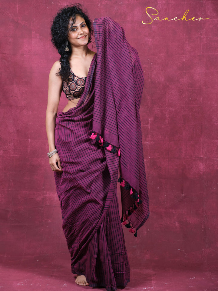 Timeless stroke Mulmul Cotton Saree