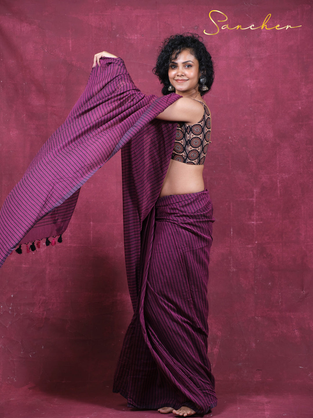 Timeless stroke Mulmul Cotton Saree