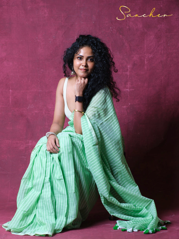 Forestline Mulmul Cotton Saree