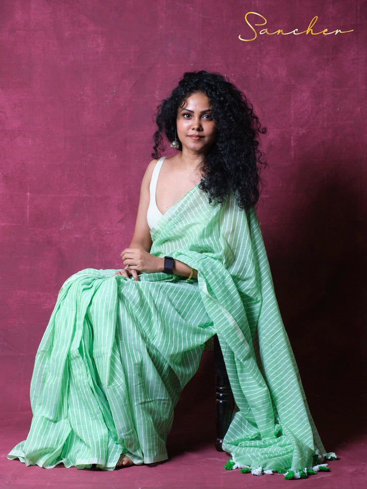 Forestline Mulmul Cotton Saree