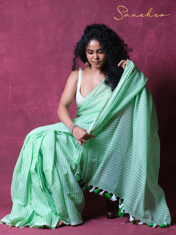 Forestline Mulmul Cotton Saree