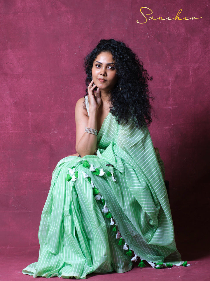 Forestline Mulmul Cotton Saree