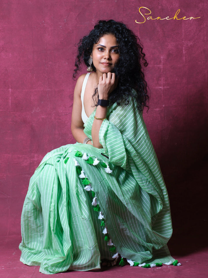 Forestline Mulmul Cotton Saree